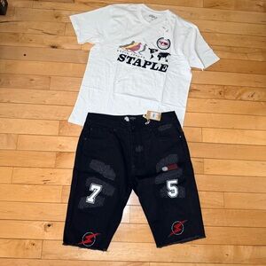 Staple Rare shorts + Shirt Set Men’s 36/XL